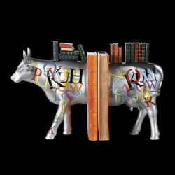 Figurine Statuette Vache Bookworm Serre livre Art in the City - 80635