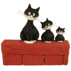 Animaux-Bois-Animaux-Bronzes.com propose Chat Dubout Le trio -DUB56 (2)