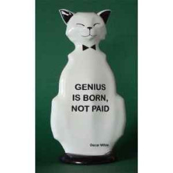 Animaux-Bois-Animaux-Bronzes.com propose Chat wild cat genius is born wic01