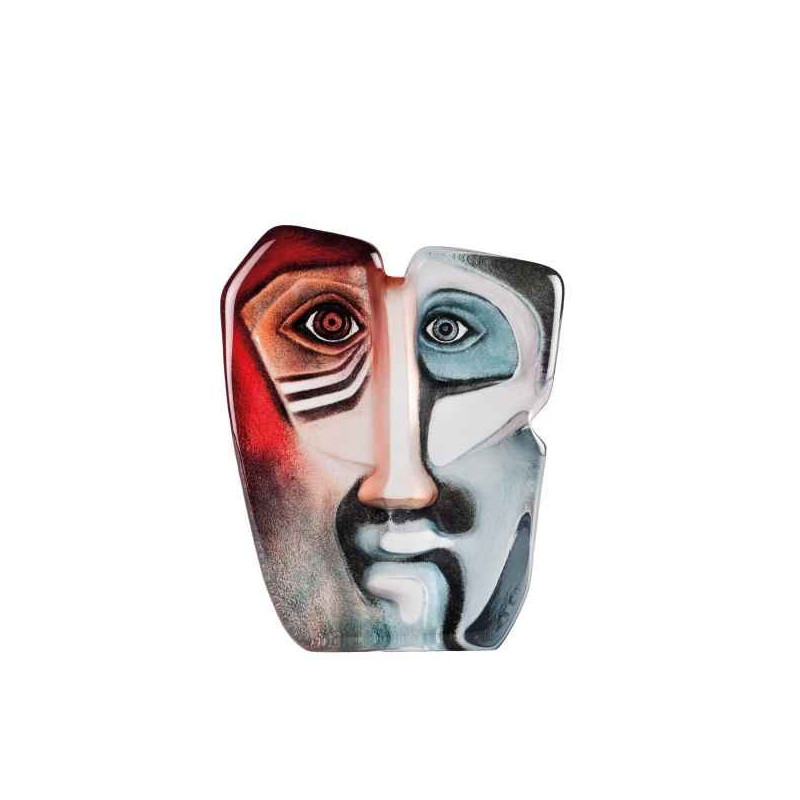 Objet de collection en verre Domino , rouge bleu Mats Jonasson -65130 dans animaux-bois-animaux-bronzes