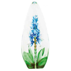 Objet de collection en verre Orchidée , bleu Mats Jonasson -33818 dans animaux-bois-animaux-bronzes