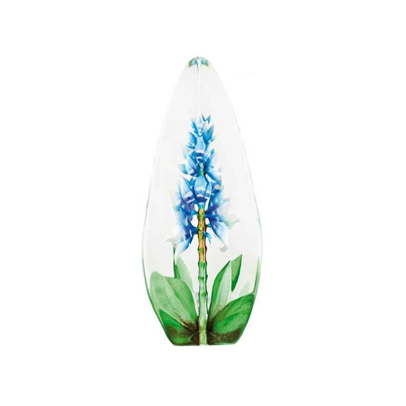 Objet de collection en verre Orchidée , bleu Mats Jonasson -33818 dans animaux-bois-animaux-bronzes
