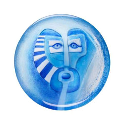 Objet de collection en verre Shama , bol , bleu Mats Jonasson -55982 dans animaux-bois-animaux-bronzes