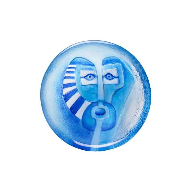 Objet de collection en verre Shama , bol , bleu Mats Jonasson -55982 dans animaux-bois-animaux-bronzes