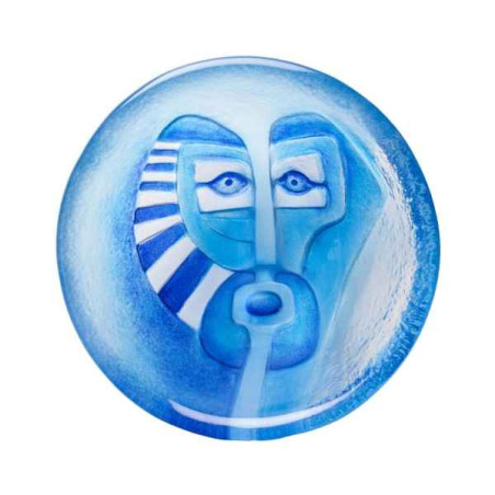 Objet de collection en verre Shama , bol , bleu Mats Jonasson -55982 dans animaux-bois-animaux-bronzes