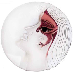 Décoration Statuette en verre Portrait Platter, rouge / clair Mats Jonasson -77913