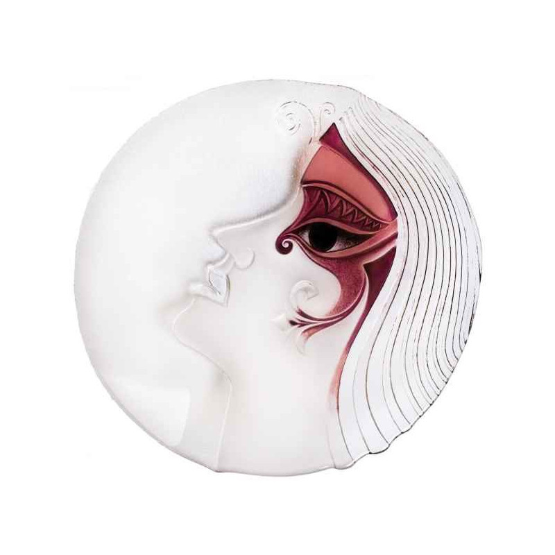 Décoration Statuette en verre Portrait Platter, rouge / clair Mats Jonasson -77913