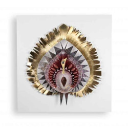 Décoration animaux en verre Paon Peacock édition limitée animaux Mats Jonasson -68054