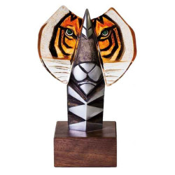 Décoration animaux en verre Tigre Bengal mineure édition limitée animaux Mats Jonasson -68037