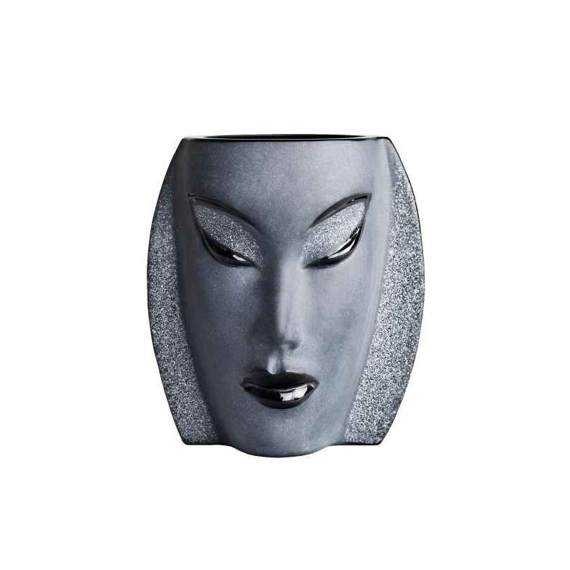 Objet de collection en verre Cléopâtre, vase , noir Mats Jonasson -44038 dans animaux-bois-animaux-bronzes