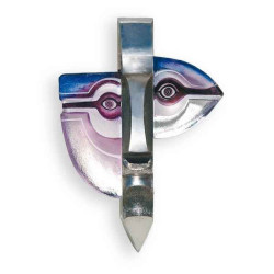 Décoration Statuette en verre Portrait Atle i, violet / bleu édition limitée Mats Jonasson -68002
