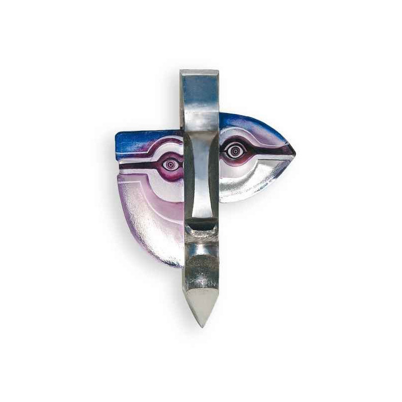Décoration Statuette en verre Portrait Atle i, violet / bleu édition limitée Mats Jonasson -68002