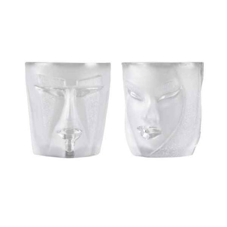 Objet de collection en verre Tambour , 2-pack electra kubik, petite clair Mats Jonasson -42026 dans animaux-bois-animaux-bronzes