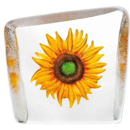 Objet de collection en verre Tournesol, jaune design robert ljubez Mats Jonasson -33869 dans animaux-bois-animaux-bronzes