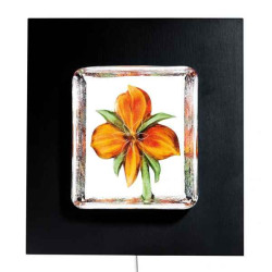 Objet de collection en verre Lily , jaune Mats Jonasson -63053 dans animaux-bois-animaux-bronzes