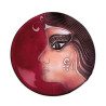 Décoration Statuette en verre Portrait Platter , rouge Mats Jonasson -77903