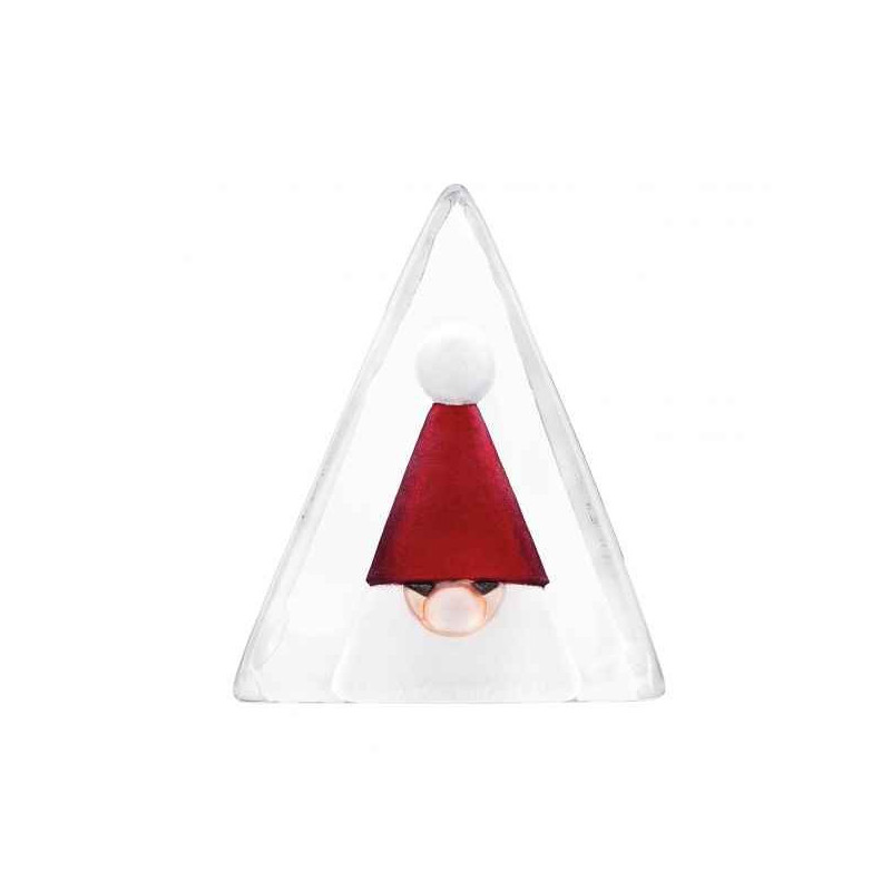 Décoration Statuette en verre Père noël , grand rouge Mats Jonasson -34044