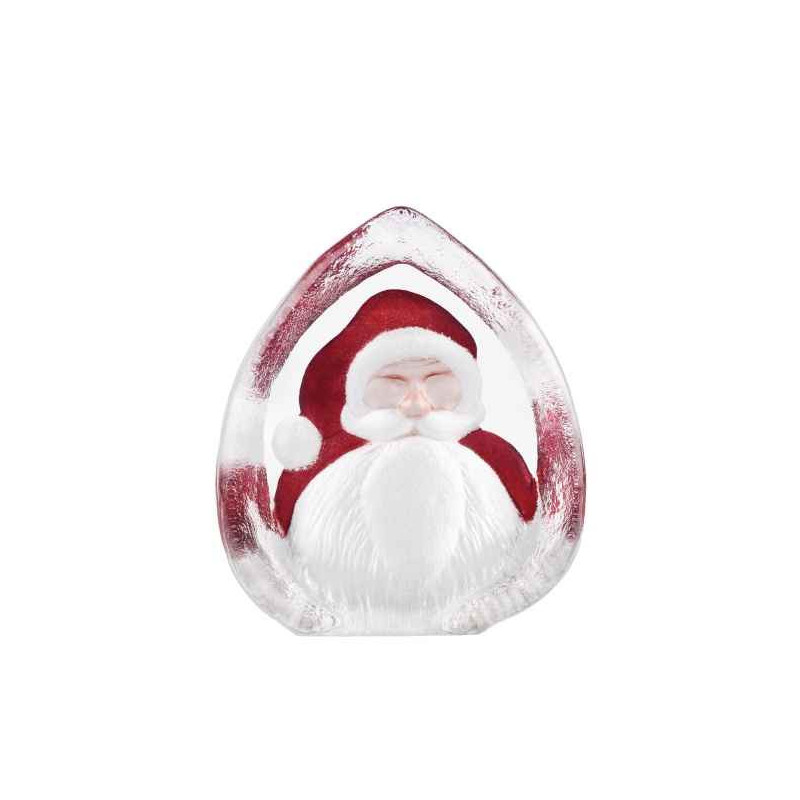Décoration Statuette en verre Portrait Père noël Mats Jonasson -34045