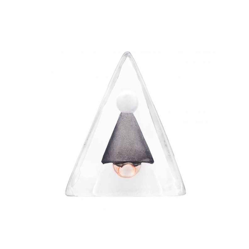 Décoration Statuette en verre Portrait Père noël , gris grand Mats Jonasson -34043