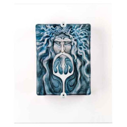 Décoration Statuette en verre Neptune , bleu Mats Jonasson -63031