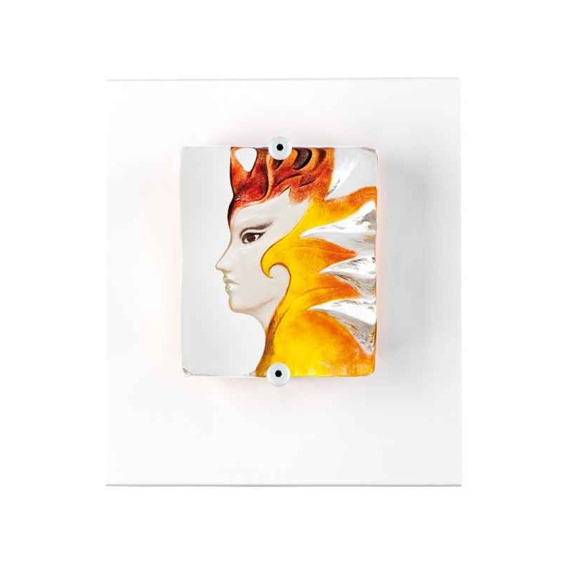 Décoration Statuette en verre Panthera , rouge / orange Mats Jonasson -63029