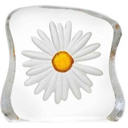 Décoration animaux en verre Daisy , sablé jaune design robert ljubez Mats Jonasson -33886