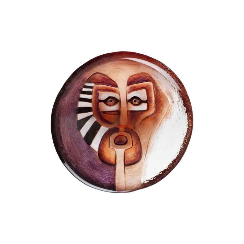 Objet de collection en verre Shama , bol, violet orange Mats Jonasson -55981 dans animaux-bois-animaux-bronzes