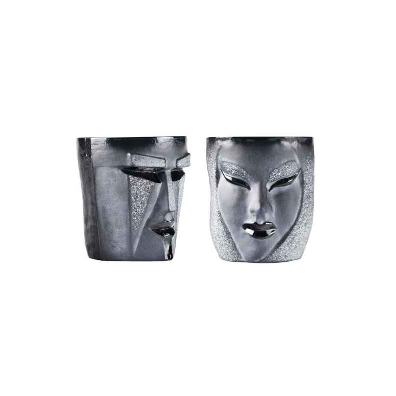 Objet de collection en verre Tambours, 2-pack electra kubik , noir, petits Mats Jonasson -42023 dans animaux-bois-animaux-bronze