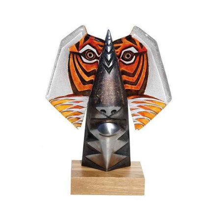 Décoration animaux en verre Benghali i, orange édition limitée animaux Mats Jonasson -68021