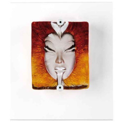 Décoration Statuette en verre Morgana , orange / rouge Mats Jonasson -63027