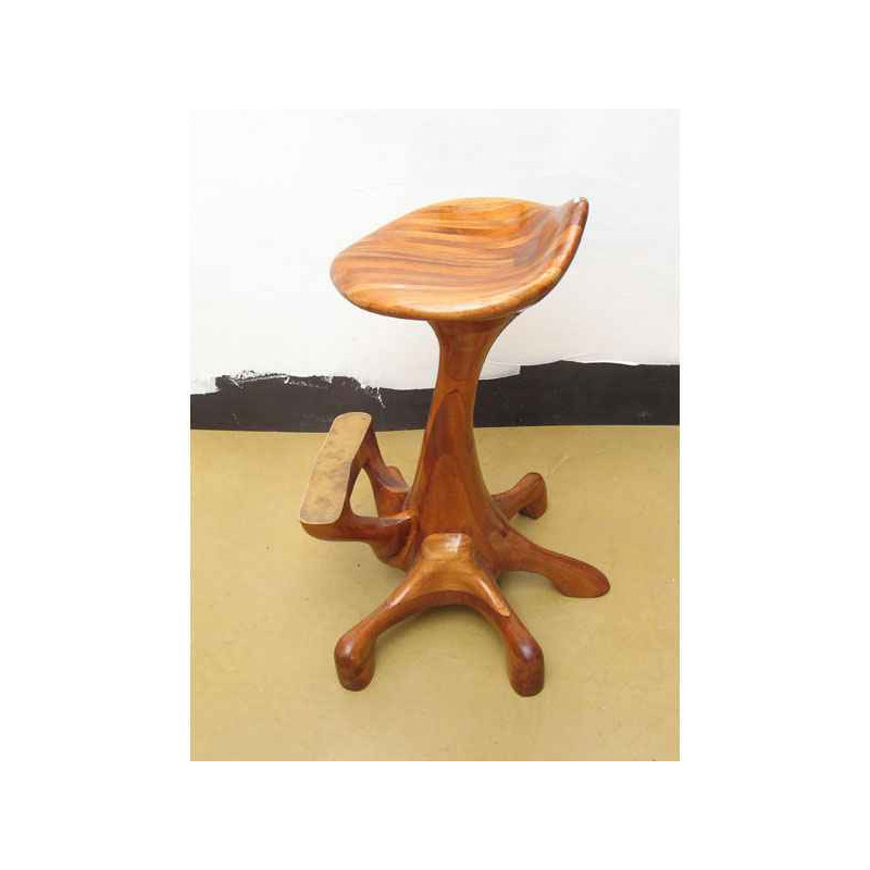 Animaux marins Tabouret de bar Poulpe Bois de Rauli -LAST1373770R