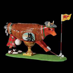 Figurine Statuette Vache The Golfer Art in the City - 80637