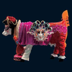 Figurine Statuette Vache Carnevale di Venezia Art in the City - 80623