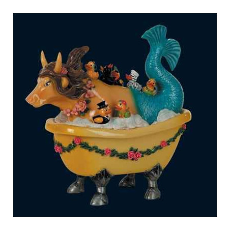 Figurine Statuette Vache Bathing in Style Art in the City - 80626