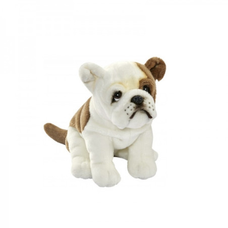 Animaux-Bois-Animaux-Bronzes propose Chien Bulldog français chien assis 30cml peluche animalière -1643