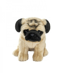Animaux-Bois-Animaux-Bronzes propose Chien Carling chien assis 30cml peluche animalière -1640