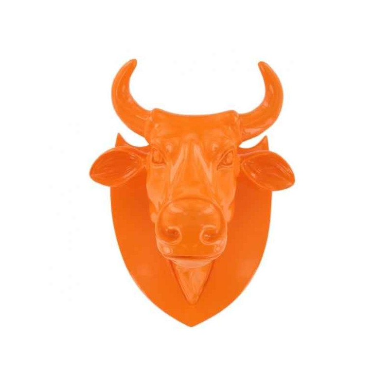 Vache tête orange art in the city -80985