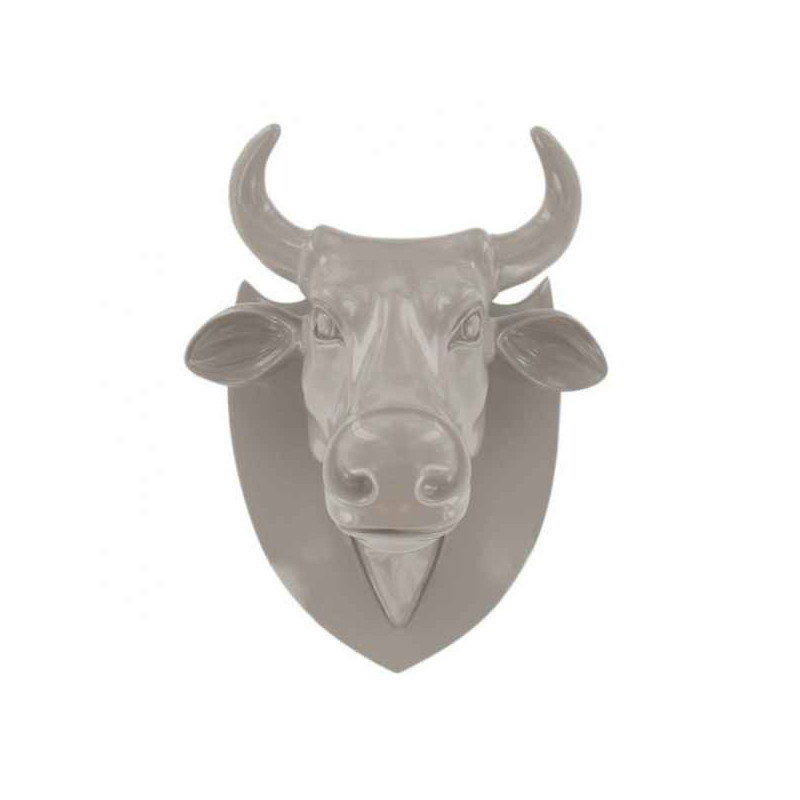 Vache tête cool gris art in the city -80988