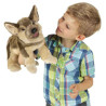 Animaux-Bois-Animaux-Bronzes propose Chiot berger allemand peluche marionnette 