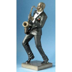 Décoration Statue résine Musicien jazz saxophone  -WU76218B