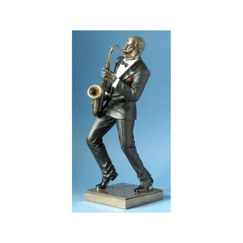 Décoration Statue résine Musicien jazz saxophone  -WU76218B