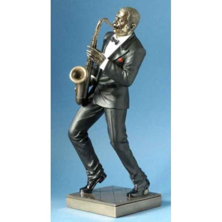 Décoration Statue résine Musicien jazz saxophone  -WU76218B