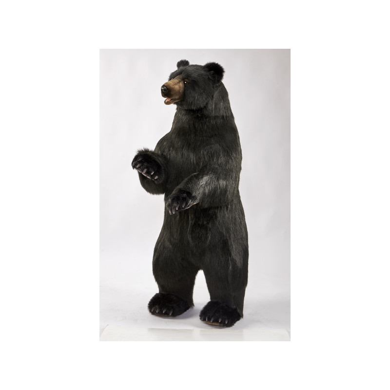 Animaux-Bois-Animaux-Bronzes propose Ours noir dressé 150cmh/75cml peluche animalière -7164