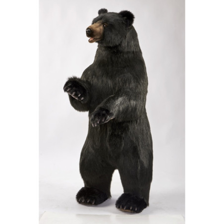 Animaux-Bois-Animaux-Bronzes propose Ours noir dressé 150cmh/75cml peluche animalière -7164