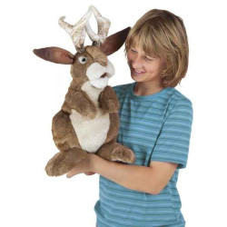 Animaux de la ferme Lapin renne imaginaire jackalope peluche marionnette 