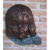 Décoration Statuette bronze personnage Envisage d'une fille déco murale -HW0851BR-B