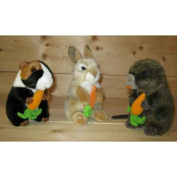 Animaux marins Lot de 6 ragondin carotte 18cmh  peluche animalière -7072