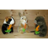 Animaux marins Lot de 6 ragondin carotte 18cmh  peluche animalière -7072
