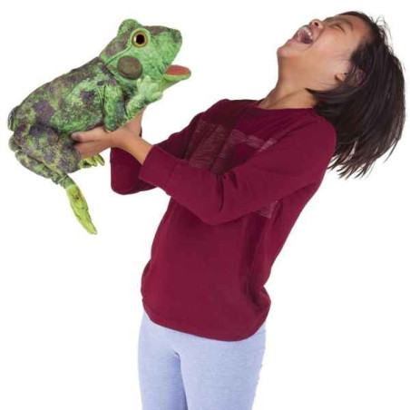 Marionnette à main oeuf tétard grenouille peluche réversible Folkmanis -3115