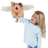 Animaux de la ferme Cochon volant peluche marionnette 